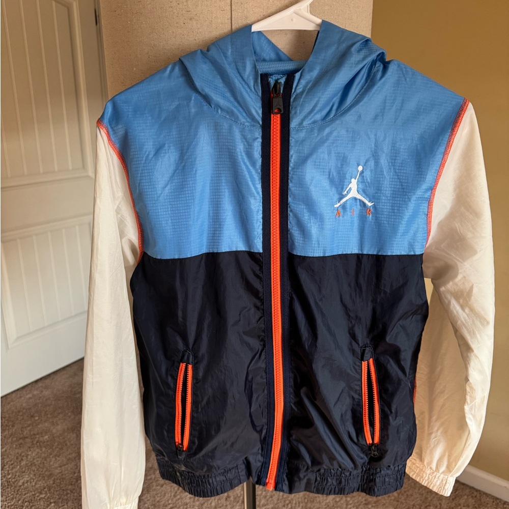 Jordan Kids Puffer Jacket - Blue, White, and Black